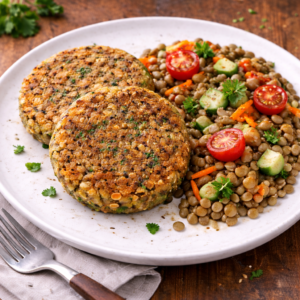 Medallones de Lentejas y Avena + Ensalada de Lentejas
