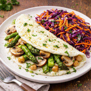 Omelette de Claras con Ensalada