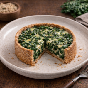 Tarta Integral Rústica de Acelga y Queso Fundido