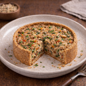 Tarta Integral de Atún y Vegetales Salteados